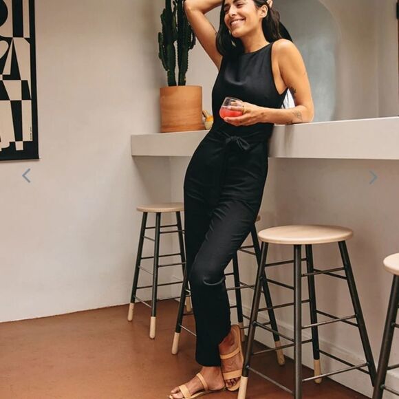 MARINE Layer Eloise Belted Jumpsuit - Picture 6 of 7